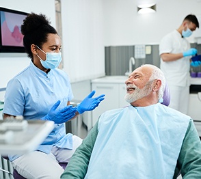 Man smiling in the dental chair