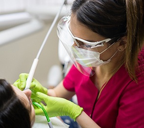 A patient receiving dental care in Austin, TX