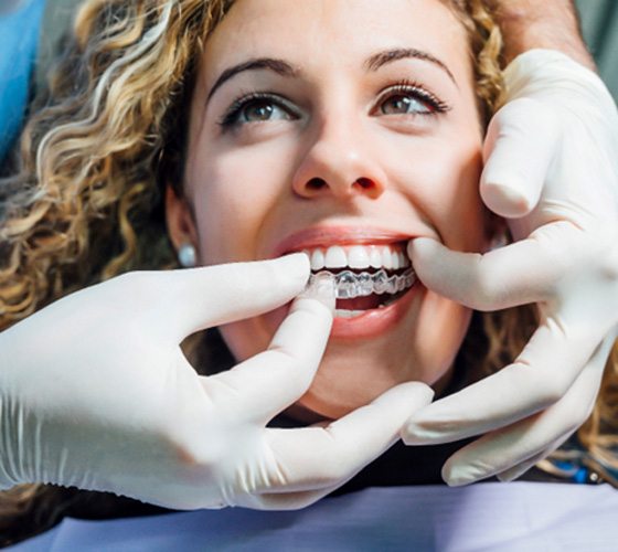 patient getting Invisalign in Austin