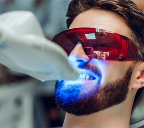 Picture of someone getting teeth whitening